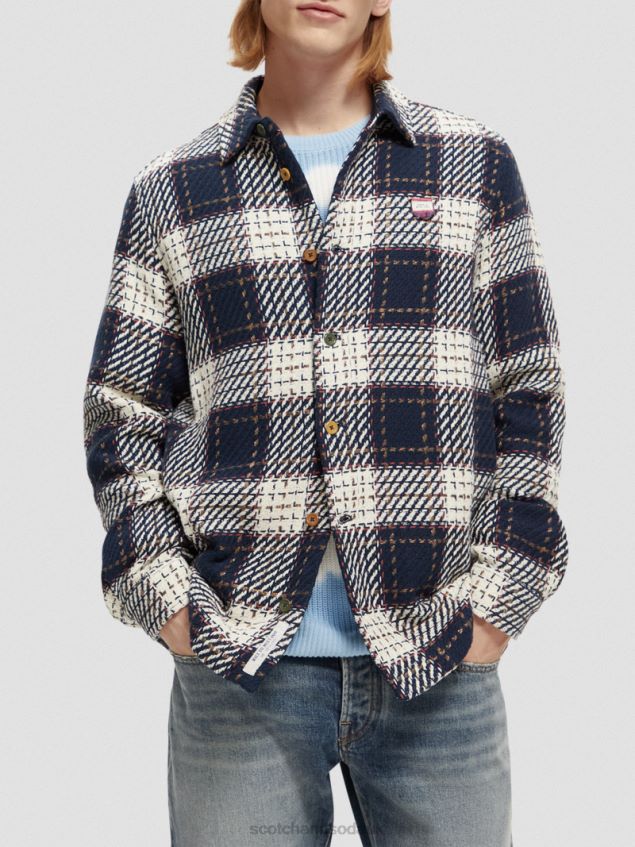 Scotch & Soda Men Flannel Overshirt LP48HB557 Clothing Combo A