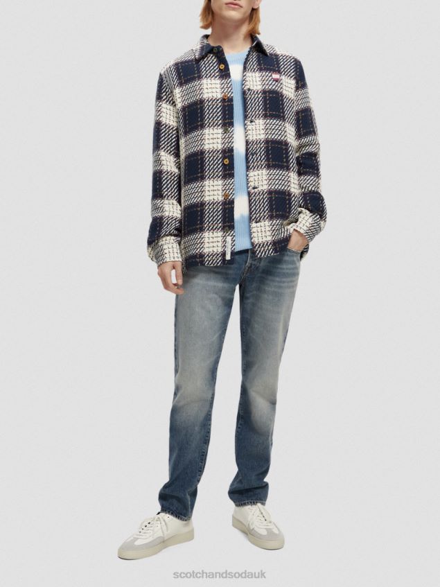 Scotch & Soda Men Flannel Overshirt LP48HB557 Clothing Combo A