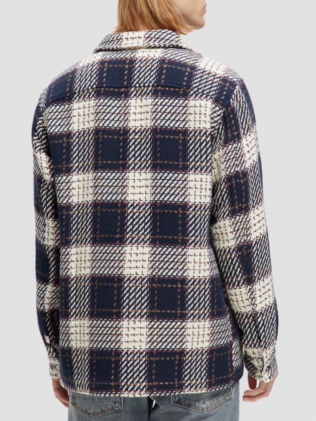 Scotch & Soda Men Flannel Overshirt LP48HB557 Clothing Combo A