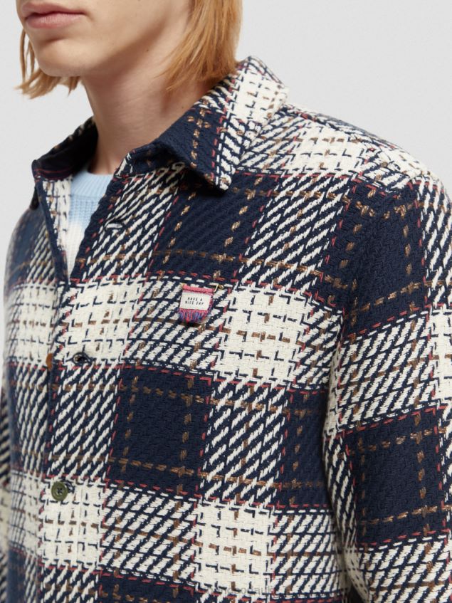 Scotch & Soda Men Flannel Overshirt LP48HB557 Clothing Combo A