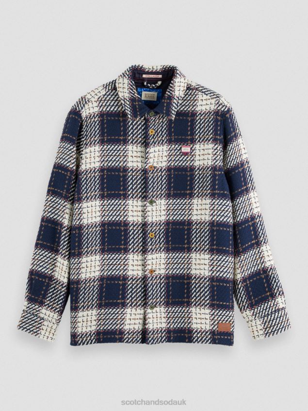 Scotch & Soda Men Flannel Overshirt LP48HB557 Clothing Combo A