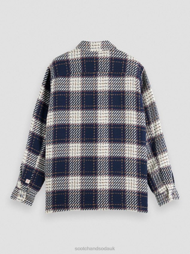 Scotch & Soda Men Flannel Overshirt LP48HB557 Clothing Combo A