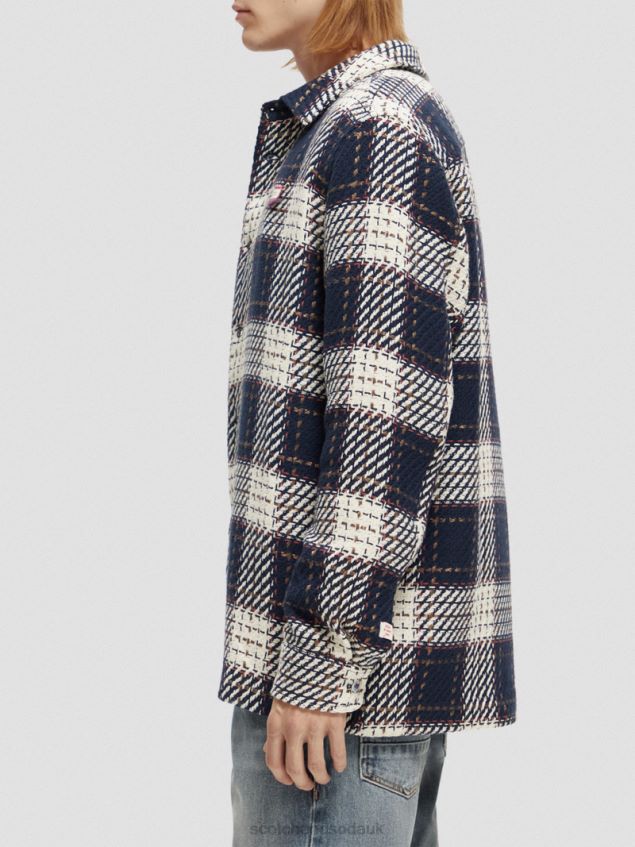 Scotch & Soda Men Flannel Overshirt LP48HB557 Clothing Combo A