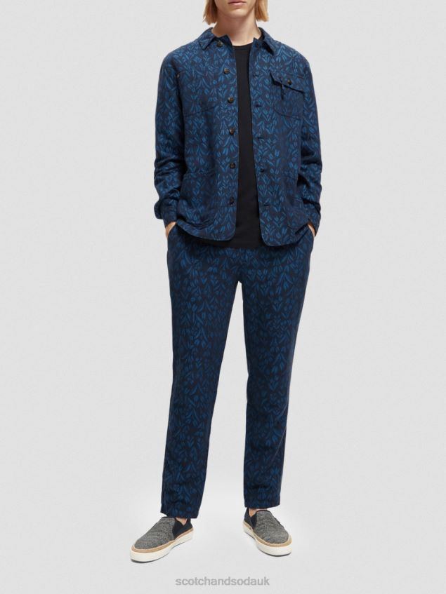 Scotch & Soda Men Jacquard Workwear Utility Jacket LP48HB570 Clothing Combo A