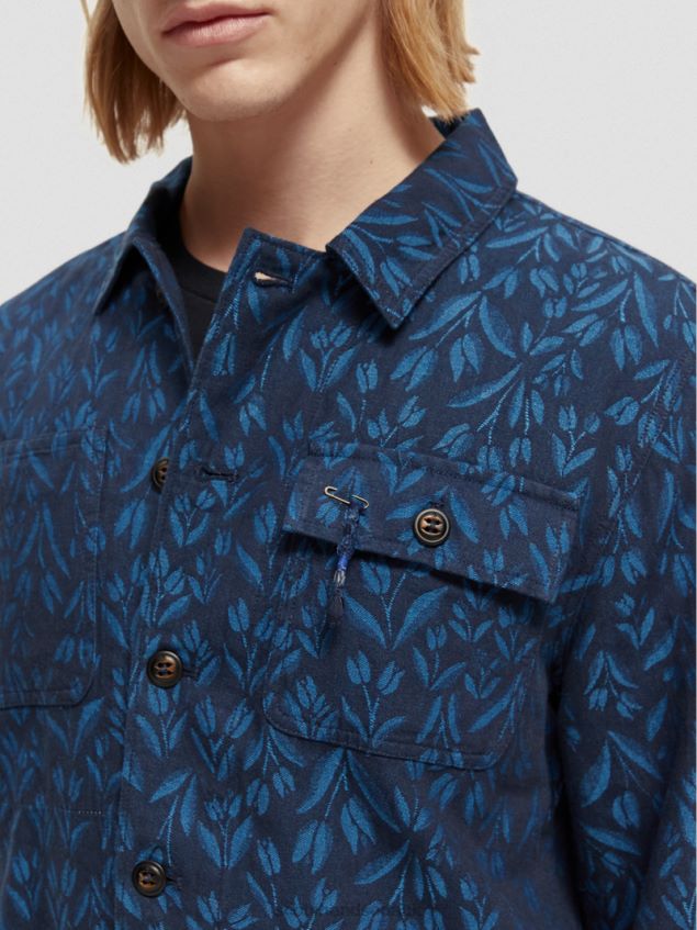 Scotch & Soda Men Jacquard Workwear Utility Jacket LP48HB570 Clothing Combo A