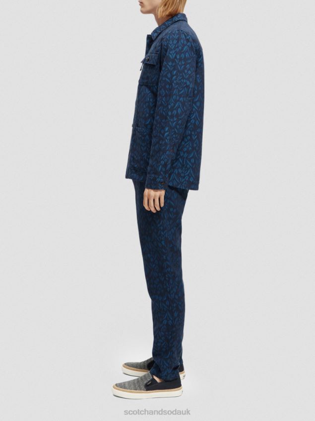 Scotch & Soda Men Jacquard Workwear Utility Jacket LP48HB570 Clothing Combo A