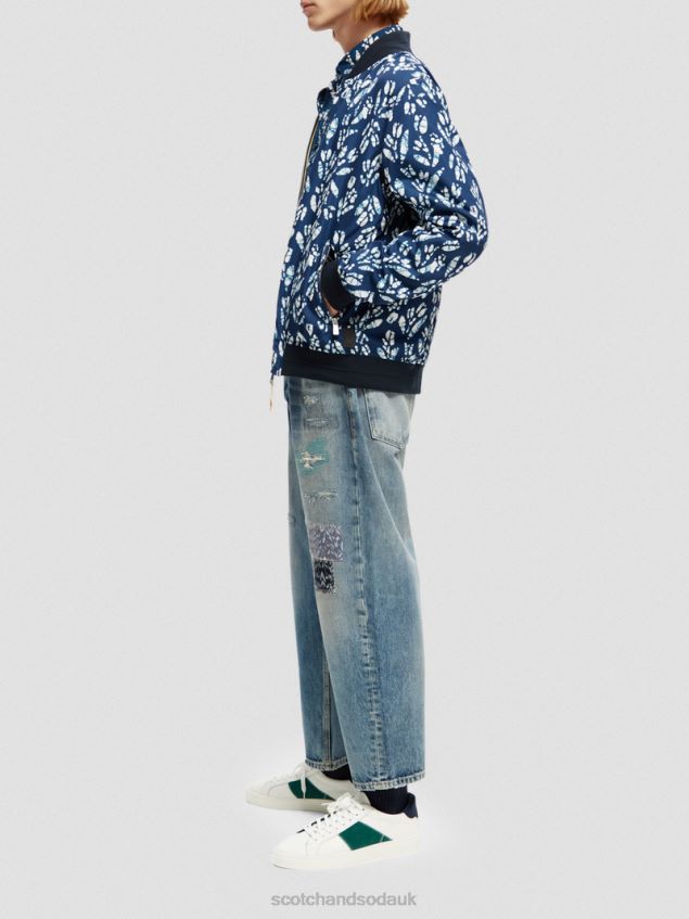 Scotch & Soda Men Printed Reversible Bomber Jacket LP48HB561 Clothing Combo D