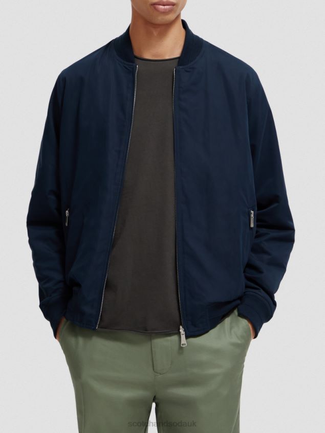 Scotch & Soda Men Reversible Bomber Jacket LP48HB573 Clothing Navy/Army Flower Aop