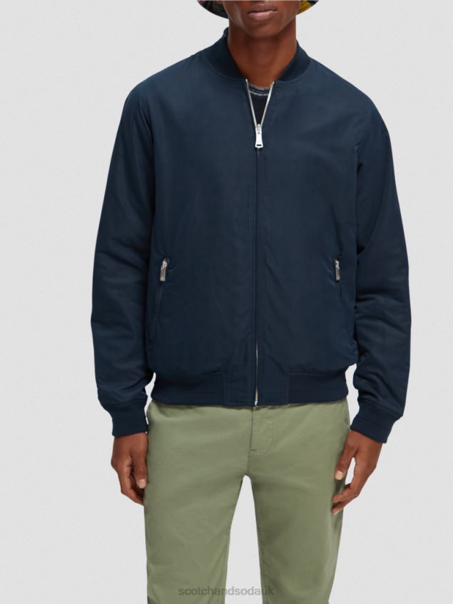 Scotch & Soda Men Reversible Bomber Jacket LP48HB573 Clothing Navy/Army Flower Aop