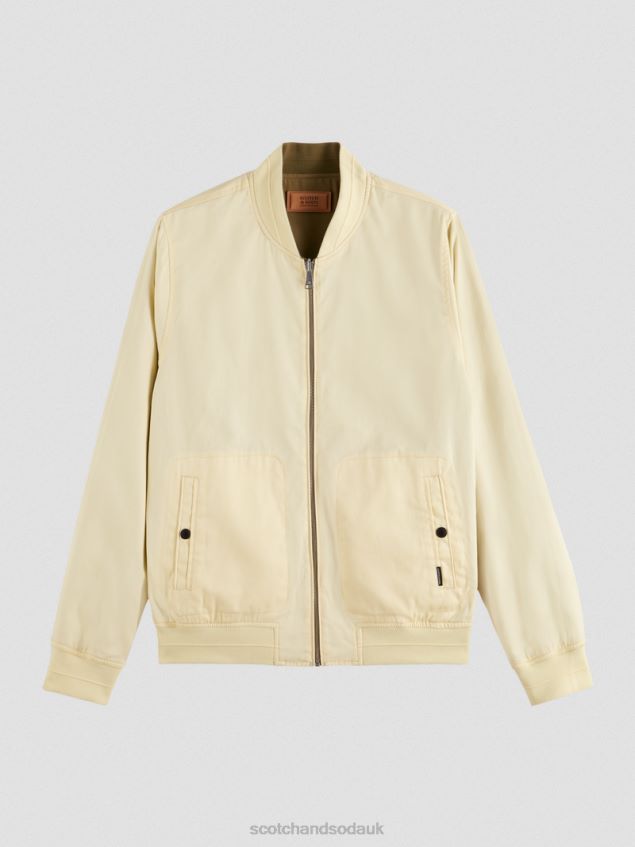 Scotch & Soda Men Reversible Bomber Jacket LP48HB574 Clothing Khaki