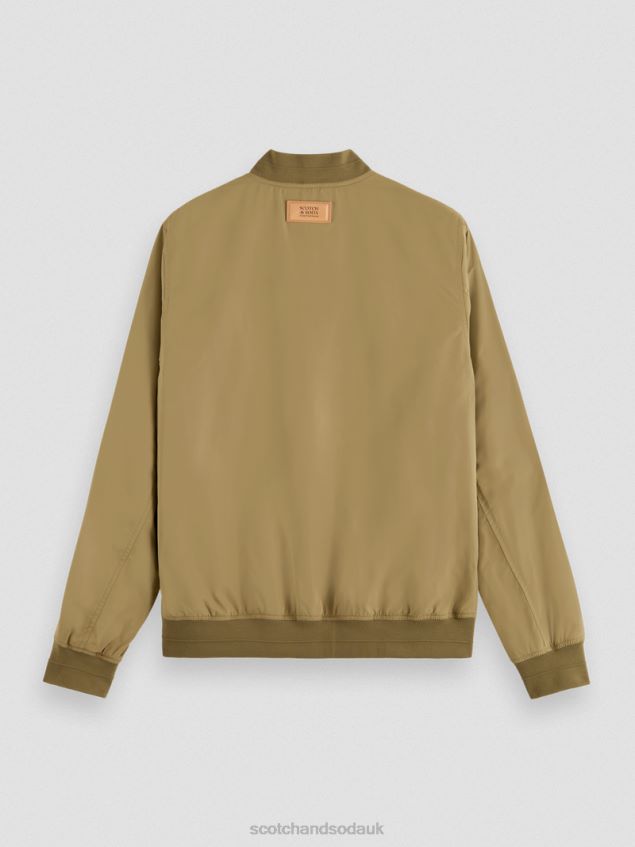 Scotch & Soda Men Reversible Bomber Jacket LP48HB574 Clothing Khaki