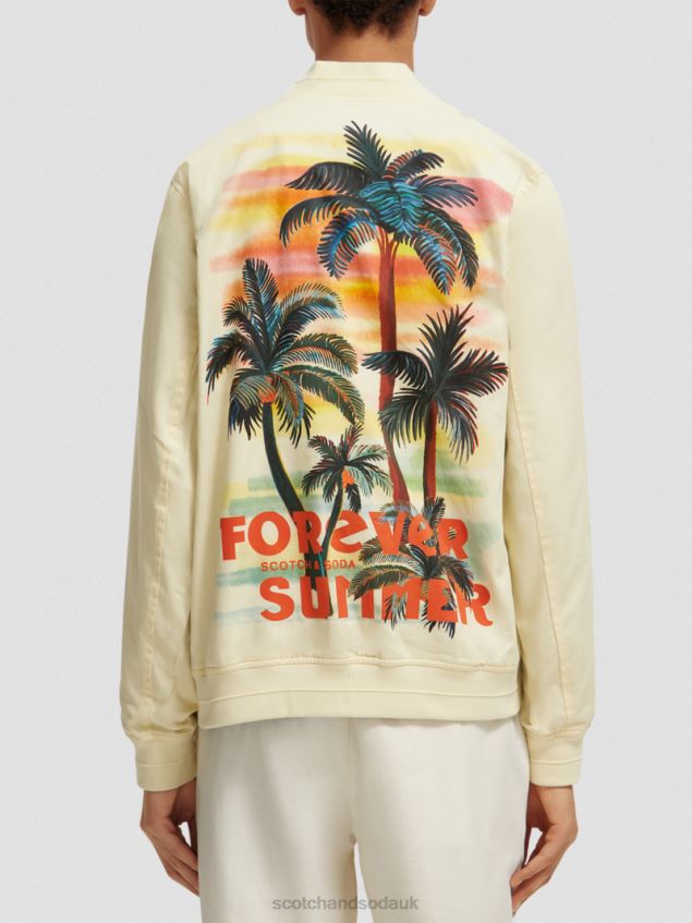 Scotch & Soda Men Reversible Bomber Jacket LP48HB574 Clothing Khaki