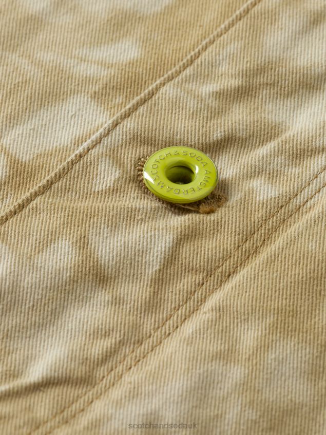 Scotch & Soda Men Tie-Dye Denim Trucker Jacket LP48HB577 Clothing Combo B