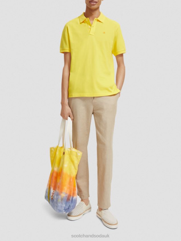 Scotch & Soda Men Warren Straight Leg Linen-Blended Jogger LP48HB473 Clothing Sand