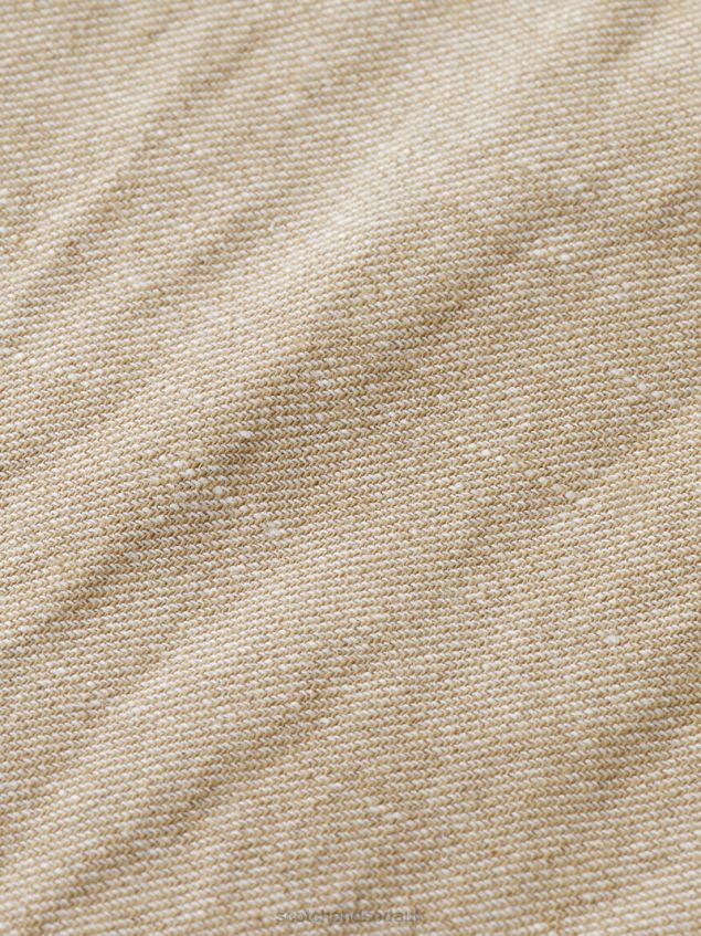 Scotch & Soda Men Warren Straight Leg Linen-Blended Jogger LP48HB473 Clothing Sand