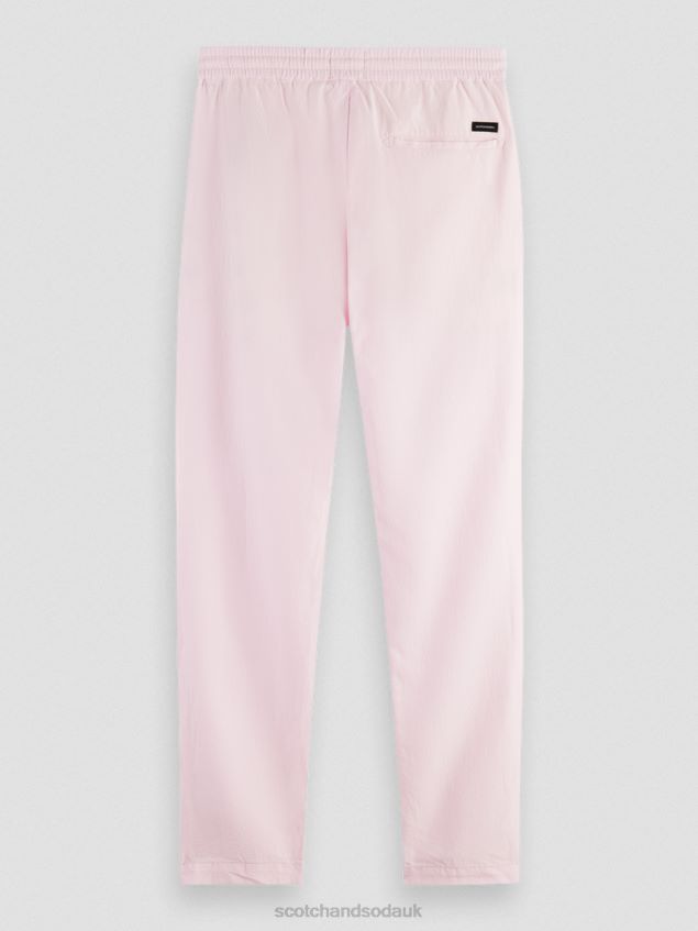 Scotch & Soda Men Warren Straight Leg Linen-Blended Jogger LP48HB476 Clothing Rose