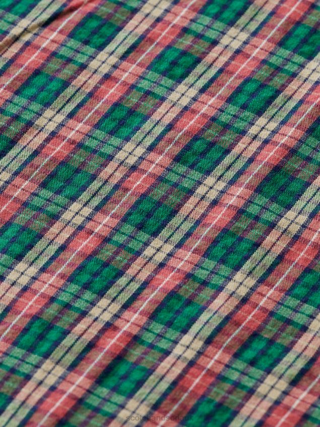 Scotch & Soda Men Checked Organic Cotton Poplin Shirt LP48HB316 Clothing Combo A