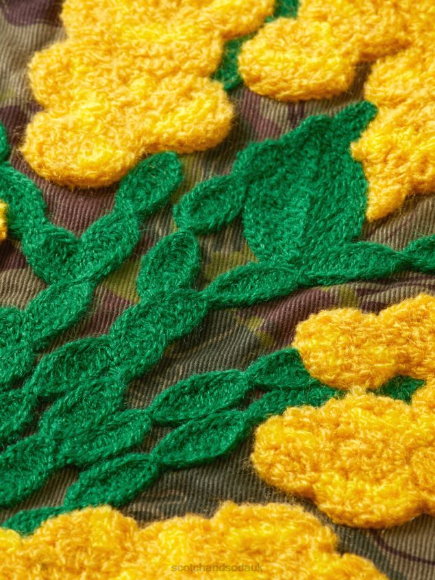 Scotch & Soda Men Embroidered Printed Twill Shirt LP48HB328 Clothing Camo Floral Aop