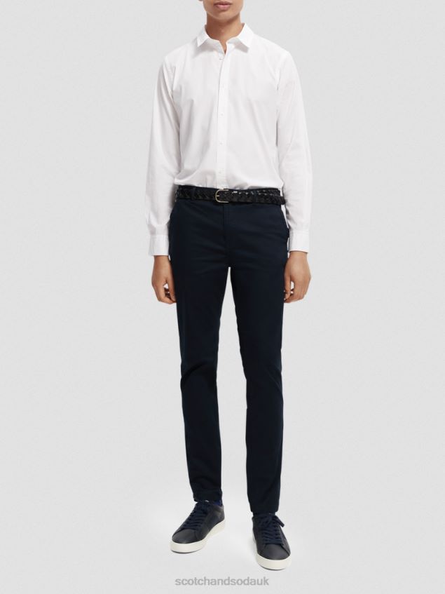 Scotch & Soda Men Essential Organic Slim Fit Shirt LP48HB310 Clothing White