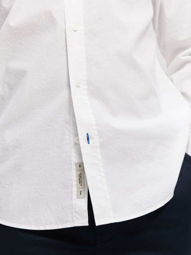 Scotch & Soda Men Essential Organic Slim Fit Shirt LP48HB310 Clothing White