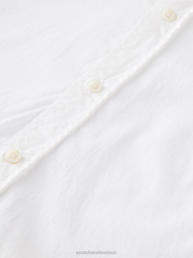 Scotch & Soda Men Essential Organic Slim Fit Shirt LP48HB310 Clothing White