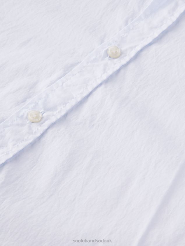 Scotch & Soda Men Essential Organic Slim Fit Shirt LP48HB311 Clothing Blue