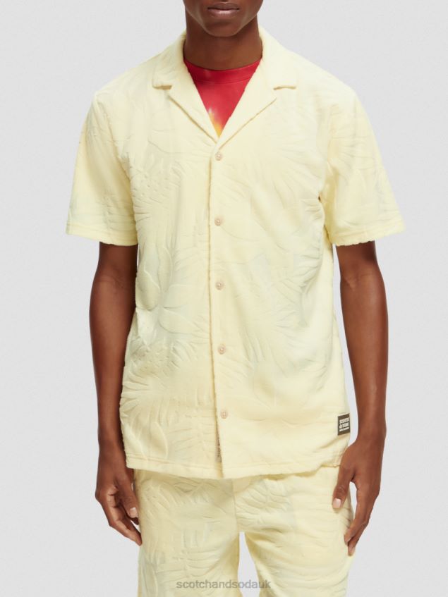 Scotch & Soda Men Printed Jacquard Camp Shirt LP48HB344 Clothing Banana