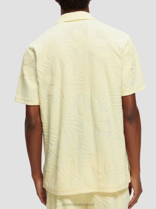Scotch & Soda Men Printed Jacquard Camp Shirt LP48HB344 Clothing Banana