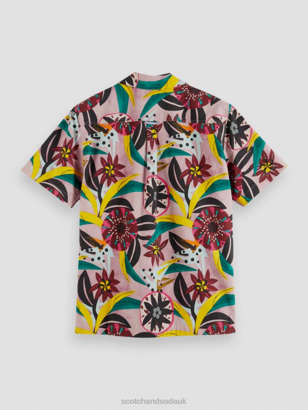 Scotch & Soda Men Printed Short-Sleeved Camp Shirt LP48HB285 Clothing Combo A