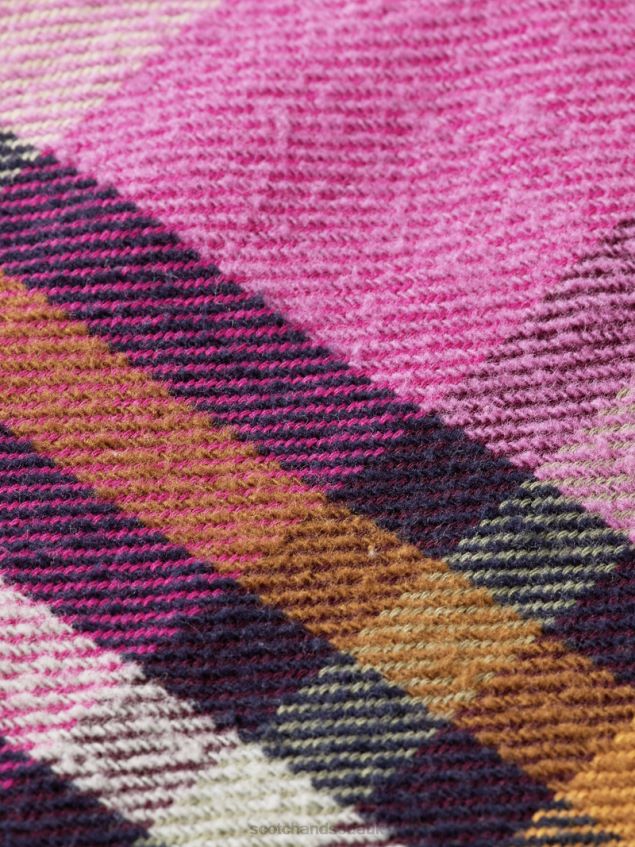 Scotch & Soda Men Regular Fit Checked Brushed Flannel Shirt LP48HB337 Clothing Combo A