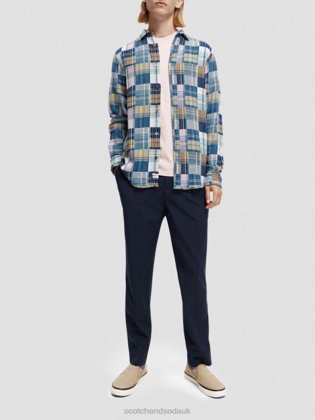 Scotch & Soda Men Regular Fit Checked Flannel Shirt LP48HB302 Clothing Combo C