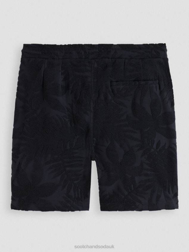 Scotch & Soda Men Printed Jacquard Shorts LP48HB607 Clothing Navy