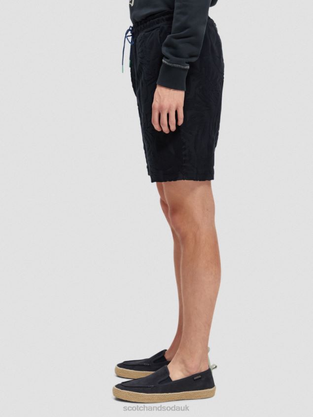 Scotch & Soda Men Printed Jacquard Shorts LP48HB607 Clothing Navy