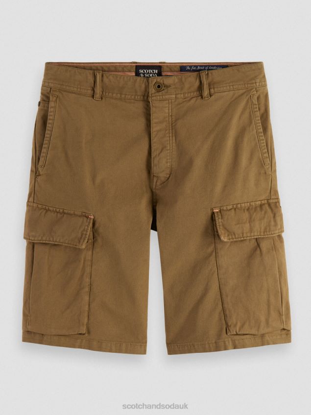 Scotch & Soda Men Relaxed Fit Cargo Shorts LP48HB619 Clothing Khaki