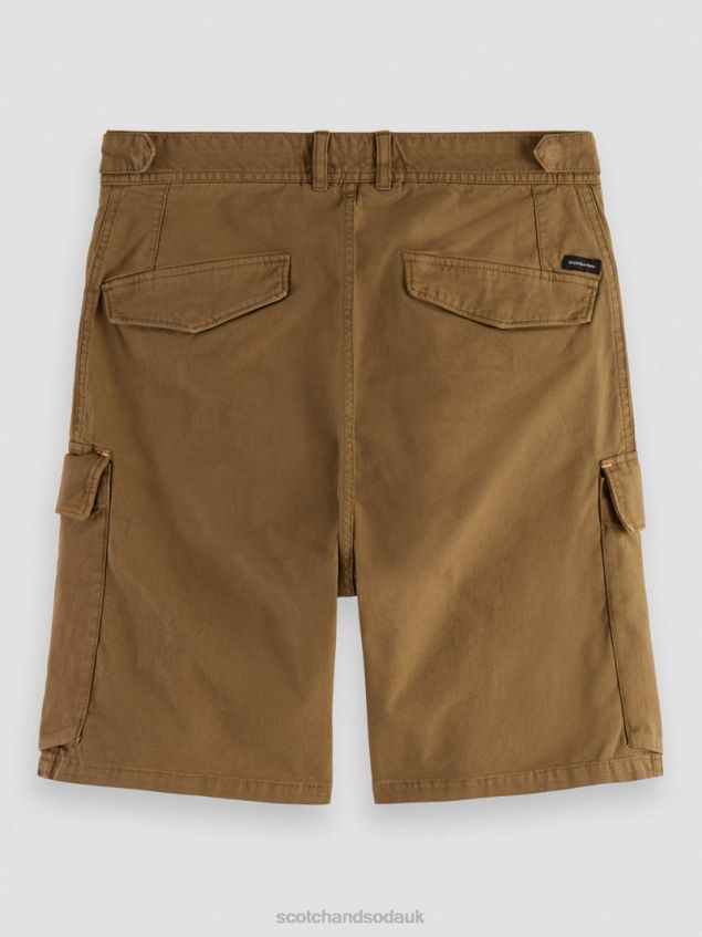 Scotch & Soda Men Relaxed Fit Cargo Shorts LP48HB619 Clothing Khaki