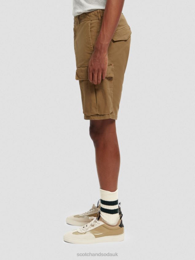Scotch & Soda Men Relaxed Fit Cargo Shorts LP48HB619 Clothing Khaki