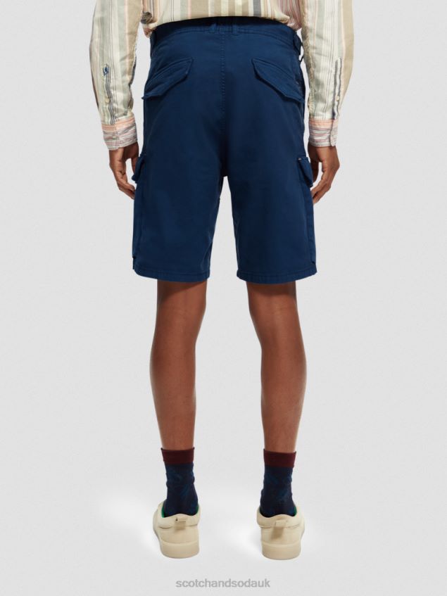 Scotch & Soda Men Relaxed Fit Cargo Shorts LP48HB620 Clothing Marine