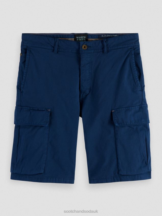 Scotch & Soda Men Relaxed Fit Cargo Shorts LP48HB620 Clothing Marine