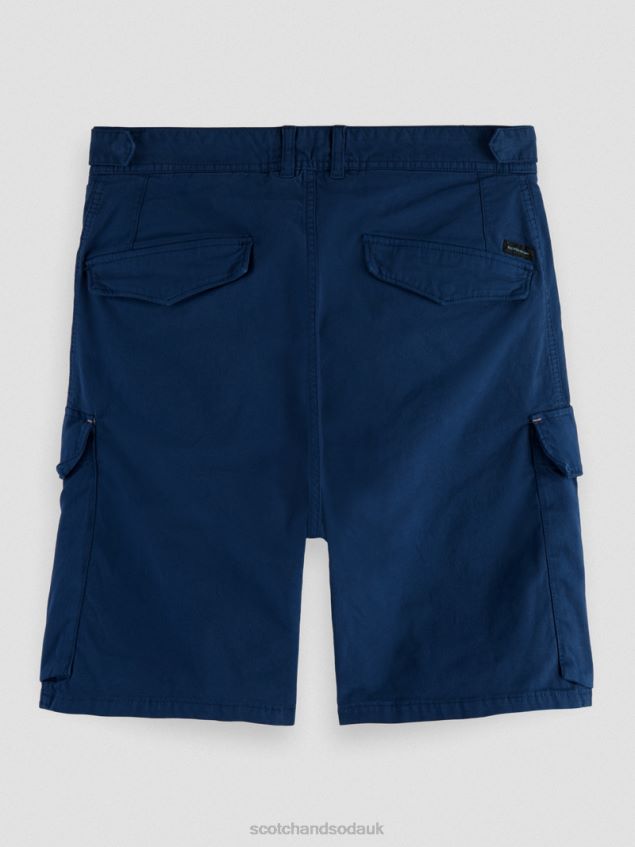 Scotch & Soda Men Relaxed Fit Cargo Shorts LP48HB620 Clothing Marine