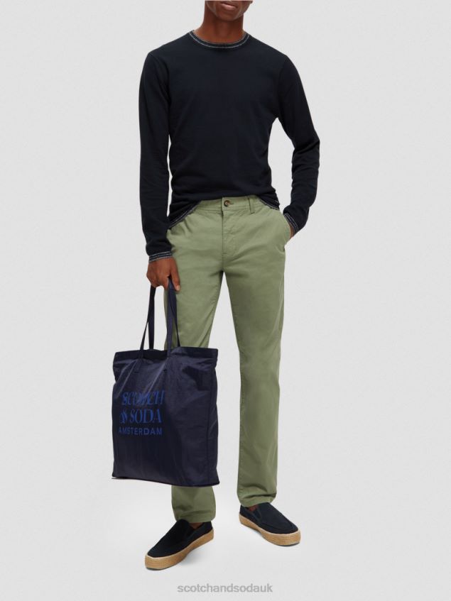 Scotch & Soda Men Contrast-Trimmed Sweater LP48HB654 Clothing Navy