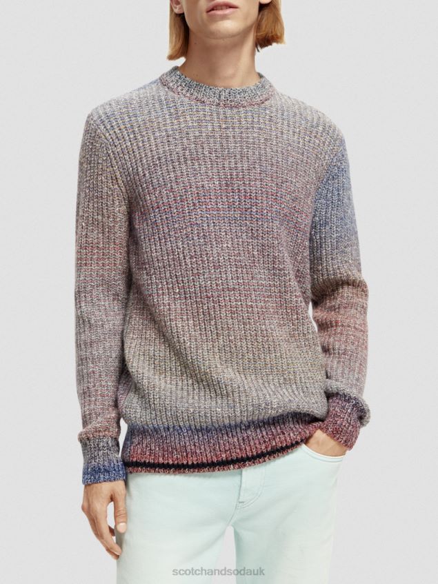 Scotch & Soda Men Gradient Rib-Knit Sweater LP48HB632 Clothing Combo B