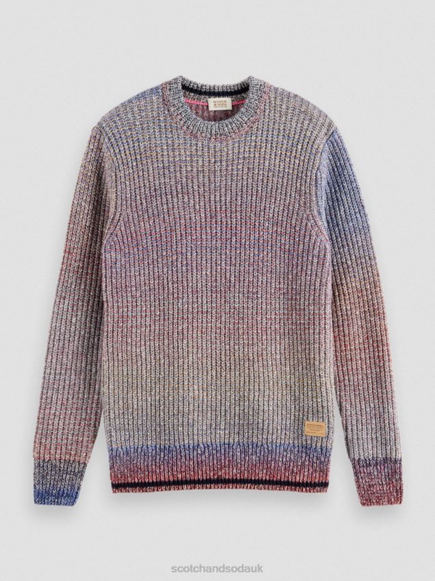 Scotch & Soda Men Gradient Rib-Knit Sweater LP48HB632 Clothing Combo B