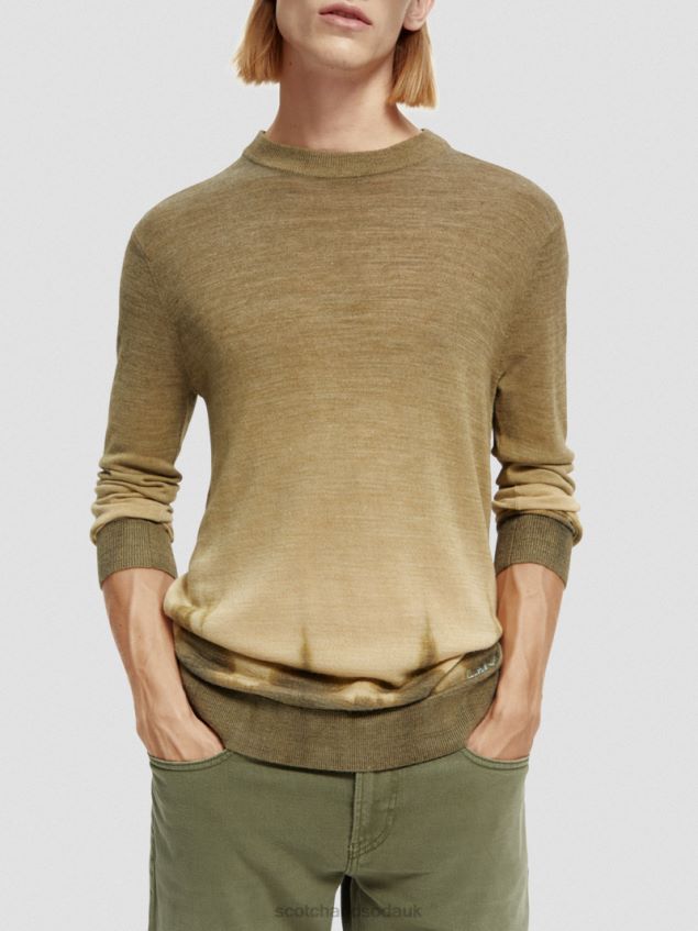 Scotch & Soda Men Gradient Tie-Dye Wool-Blended Sweater LP48HB643 Clothing Combo C