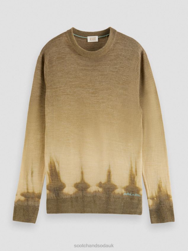 Scotch & Soda Men Gradient Tie-Dye Wool-Blended Sweater LP48HB643 Clothing Combo C