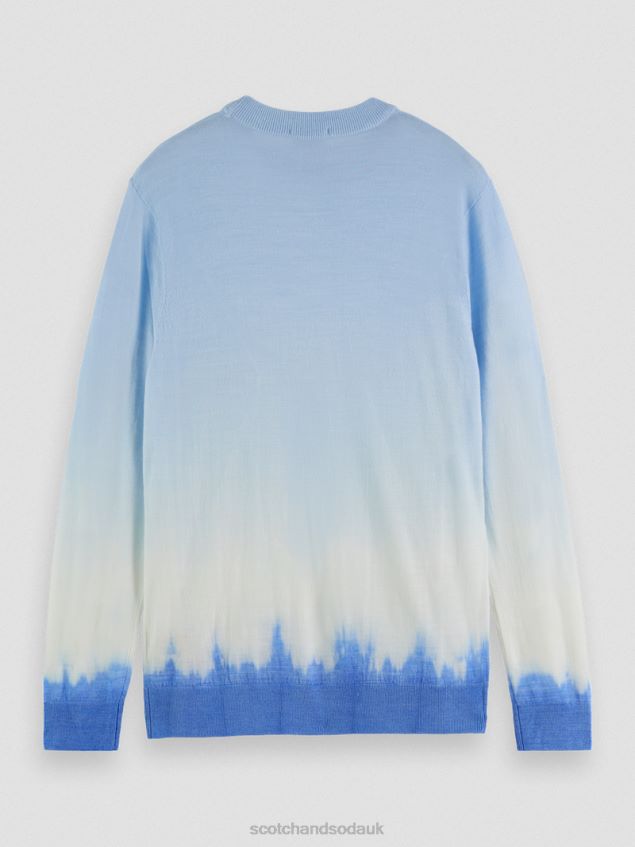 Scotch & Soda Men Gradient Tie-Dye Wool-Blended Sweater LP48HB644 Clothing Combo A