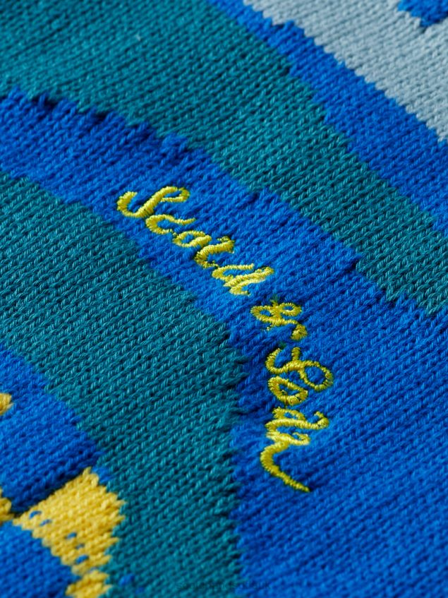 Scotch & Soda Men Intarsia Artwork Organic Sweater LP48HB641 Clothing Combo A