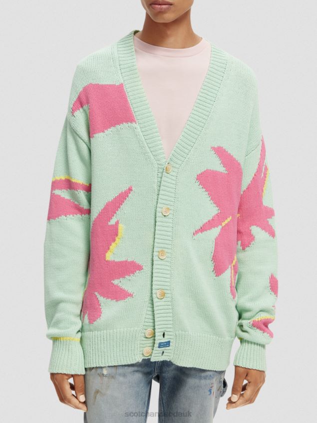 Scotch & Soda Men Intarsia Knitted Cardigan LP48HB640 Clothing Combo A