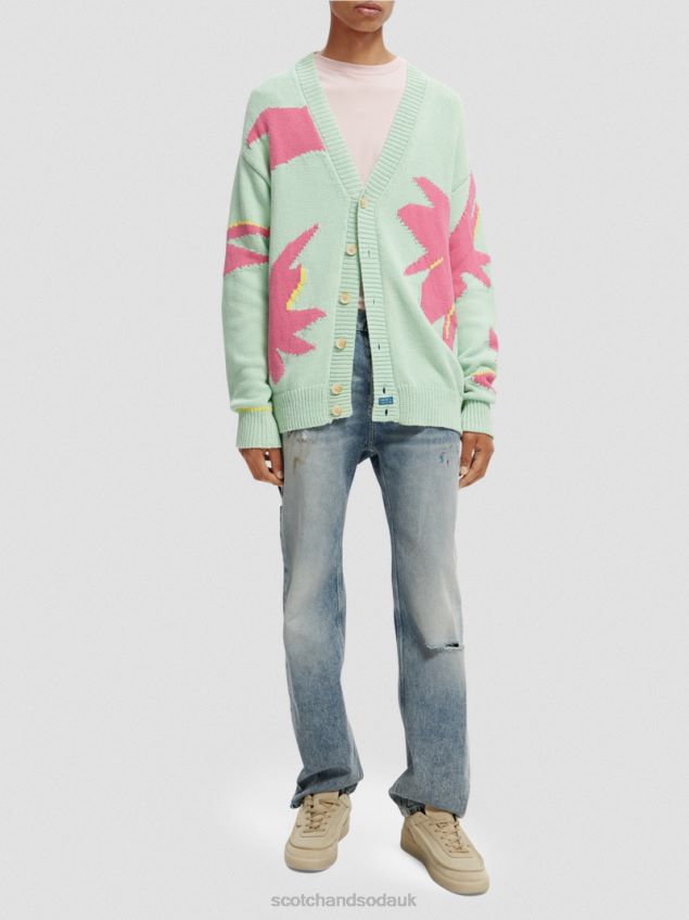 Scotch & Soda Men Intarsia Knitted Cardigan LP48HB640 Clothing Combo A