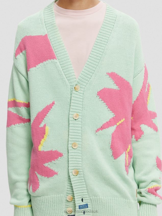 Scotch & Soda Men Intarsia Knitted Cardigan LP48HB640 Clothing Combo A