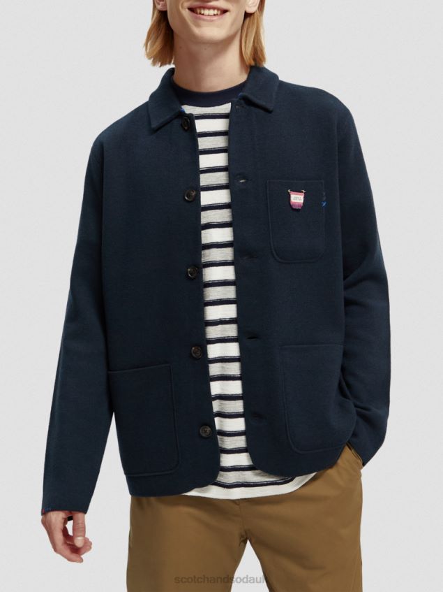 Scotch & Soda Men Knitted Cardigan LP48HB628 Clothing Night